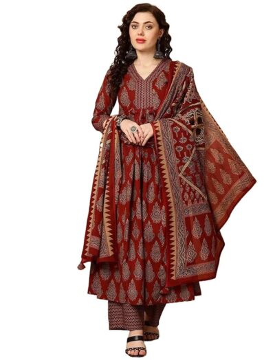 Women Printed Kurta and Pant Set with Dupatta