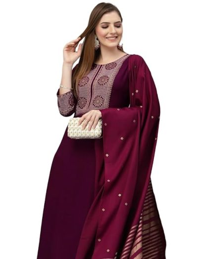Women Kurti Pant and Dupatta Set