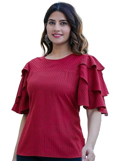 Women’s Printed Straight Regular Fit Top For Women